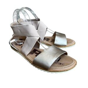 Sorel Women's Beige Ella NL3202-204 Cross Strap Gladiator Flat Sandal Size 7.5